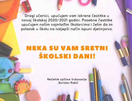 Orange School Supplies Picture Postcard